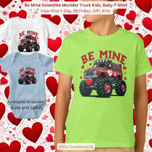 Var Min Valentine Monster Truck Kids, T Shirt