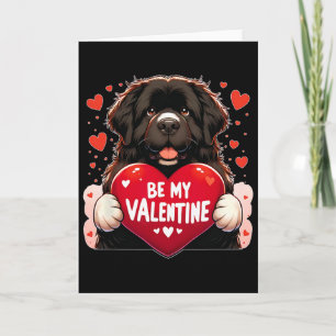 Var Min Valentine Newfie Hund Hjarta Kort