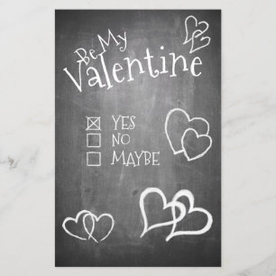 Var min Valentine på ett kritbord