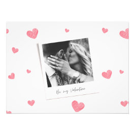 Var min Valentine | personlig Photo | Rött hjärta Fototryck
