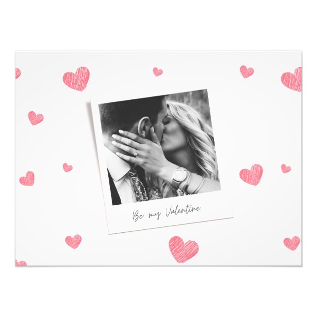 Var min Valentine | personlig Photo | Rött hjärta Fototryck (Framsidan)