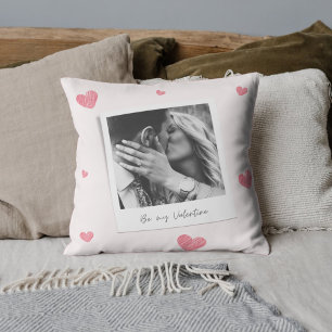 Var min Valentine personlig Photo Rött hjärta Kudde
