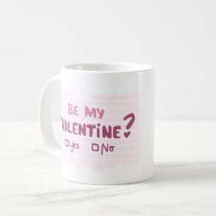 Var min Valentine? Photo Heart Rosa Kaffemugg