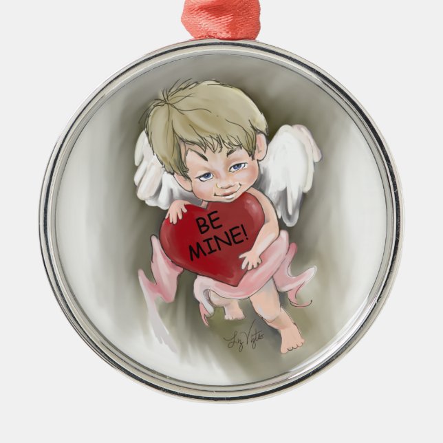 Var min Valentine Premium Round Ornament (Framsidan)