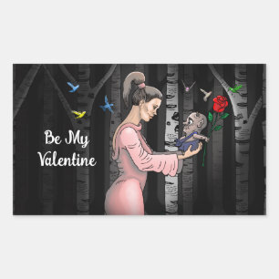 Var min Valentine prinsessa Rektangulärt Klistermärke