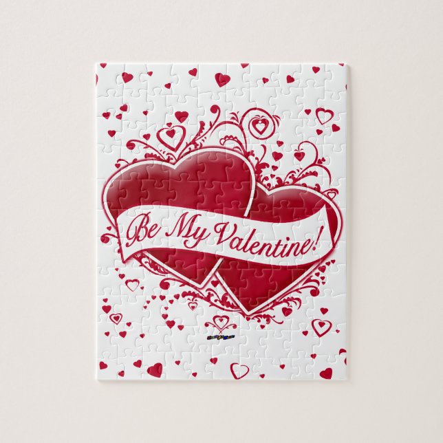 Var min Valentine! Red Hearts Pussel (Vertikal)