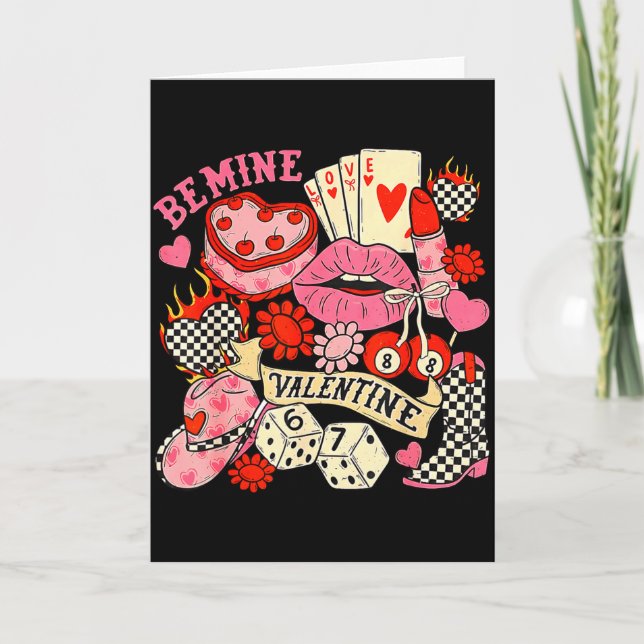 Var Min Valentine Retro Coquette Howdy Western All Kort (Framsida)