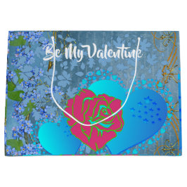 Var min Valentine Romantic Ro, svepande hjärtblått