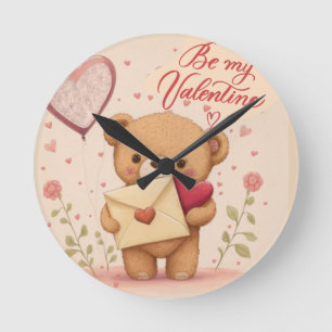 Var min Valentine Rund Klocka