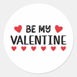 Var min Valentine Runt Klistermärke