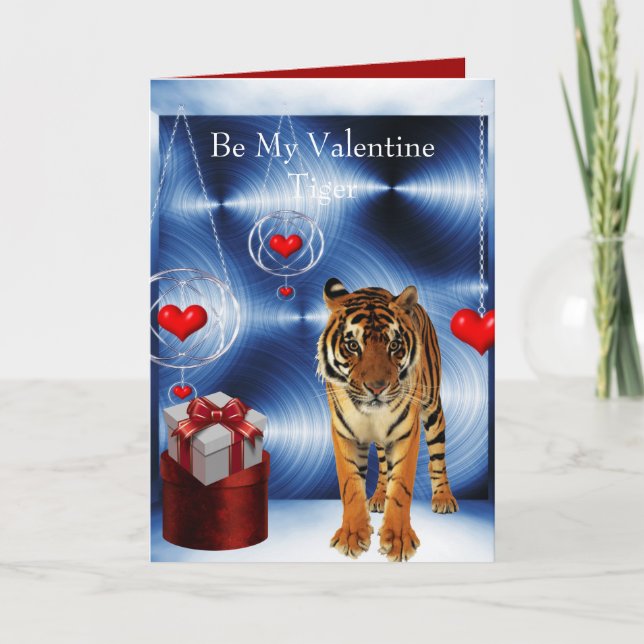 Var min Valentine Tiger Helgkort (Framsida)