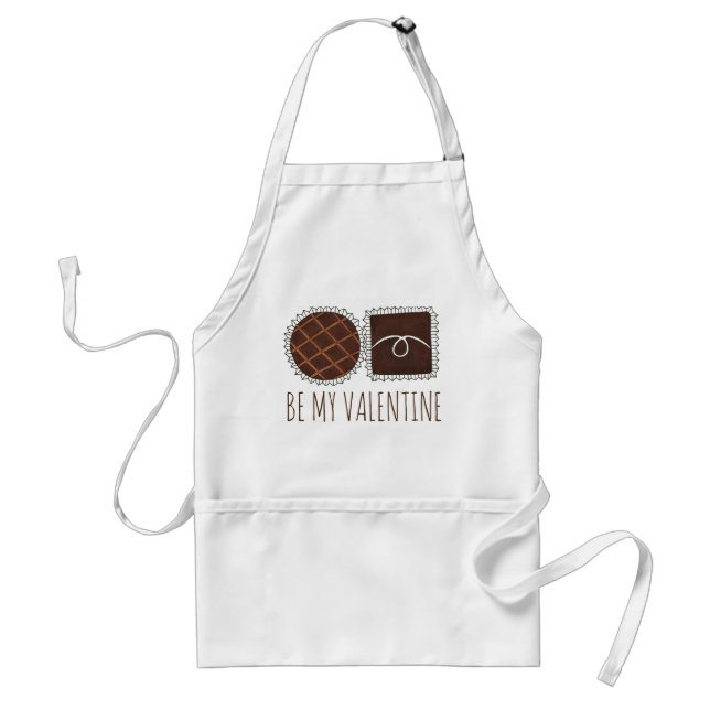Var min Valentine Valentines choklad Bonbon Candy Förkläde (Framsidan)
