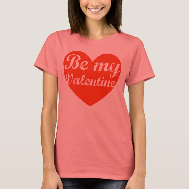 Var min Valentine Valentines day kärlek Tee (Framsida)