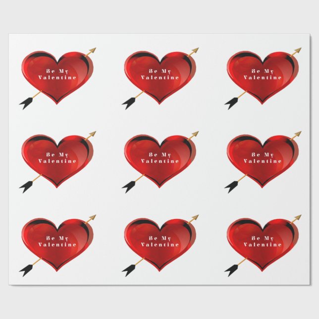 Var min Valentine Wrapping Papper Presentpapper (Platt)