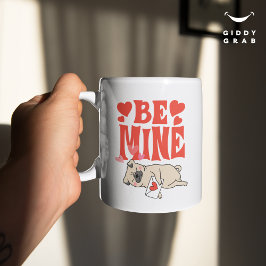 Var min: Valentins underbara Cute Pug och Kärlek B Kaffemugg