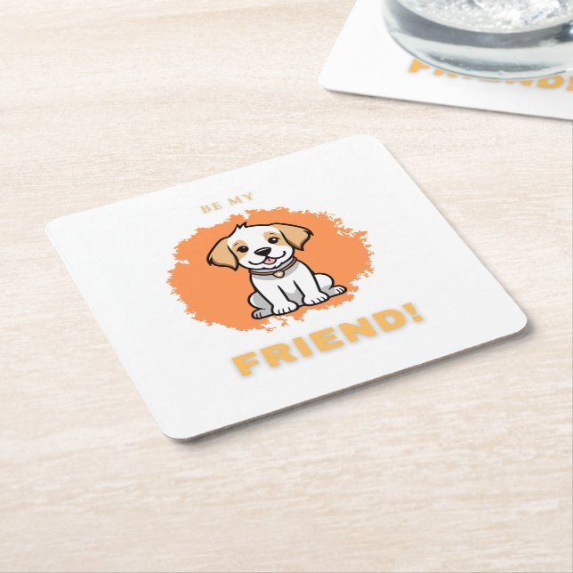 Var min vän - Underlägg Papper Kvadrat (Vinklad)