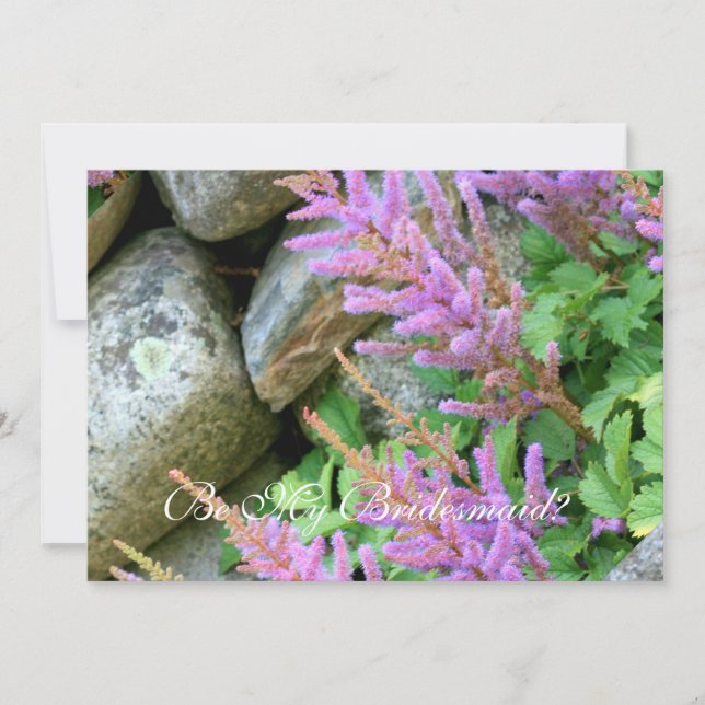 Var mina blommor i bridesmaid astilbe inbjudningar (Framsida)
