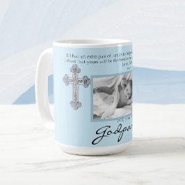 Var mina gudföräldrar Frieri Blue Memorial Photo Kaffemugg