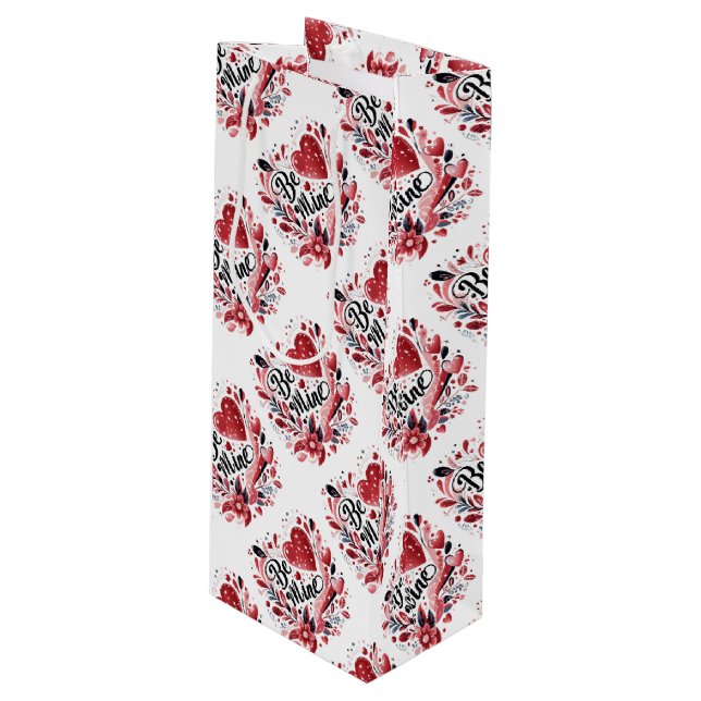 Var mina hjärtans dag Hearts och Flowers (Framsidan Vinklad)