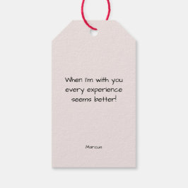 Var mina hjärtans minimala Rosa-hjärtan Presentetikett