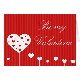 Var mina hjärtans vackra rödvita hjärtan hälsningskort