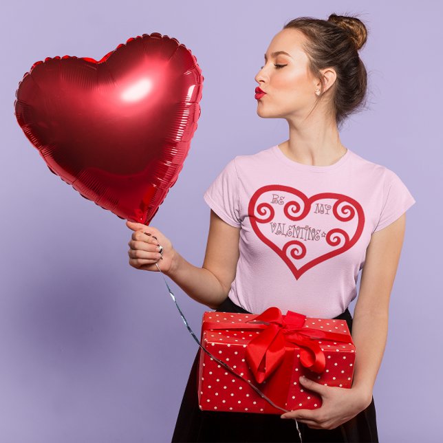 Var mina hjärthjärtekvinnor tee shirt (Be My Valentine Heart Women's T-Shirt)