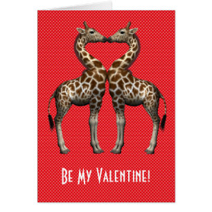 Var mina Valentine Giraffes Hälsningskort