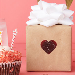 Var mina Valentine Red Hearts Hjärtformat Klistermärke