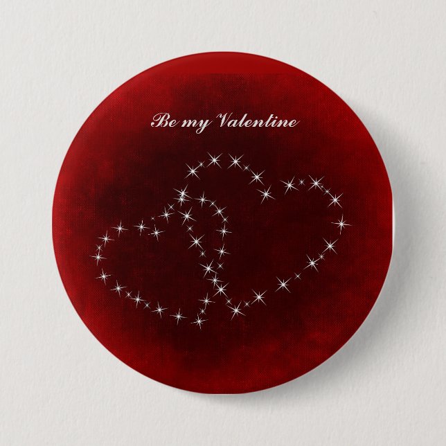Var mina Valentine Red Hearts Knapp (Framsida)