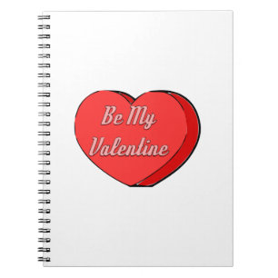 Var mina Valentineser Candy Heart Teckning Anteckningsbok