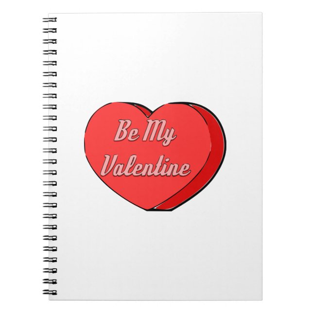 Var mina Valentineser Candy Heart Teckning Anteckningsbok (Framsidan)