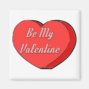 Var mina Valentineser Candy Heart Teckning Magnet