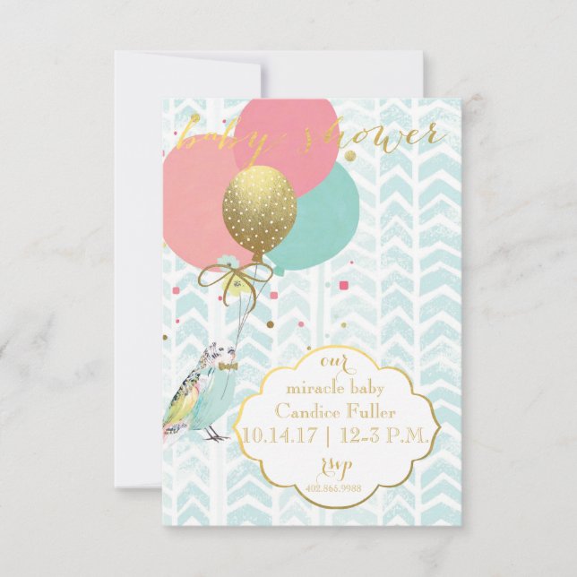 Vår Miracle Baby - Shower-inbjudan Inbjudningar (Framsida)