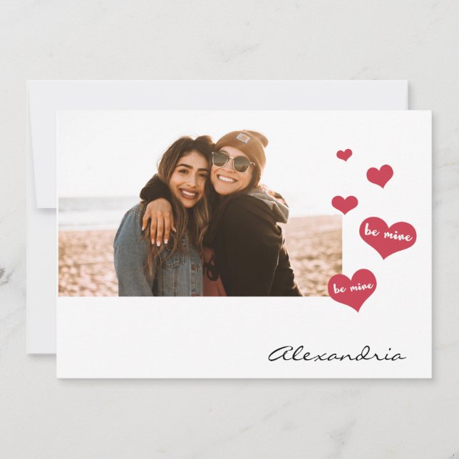 Var mitt Alla hjärtans foto! Julkort (Framsida)