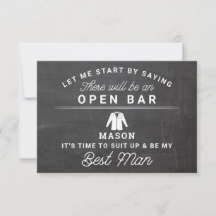 Var mitt bästa mankort - Rustic Chalkboard Tack Kort