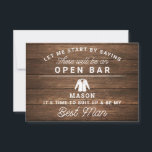 Var mitt bästa mankort - Rustic Wood Tack Kort<br><div class="desc">Lägg fram frågan med det här humoristiska och charmerande platta kortet. Anpassa fronten med namn och baksidan med ditt eget personliga meddelande. Redigera bara namn och meddelandet på baksidan, välj en kvantitet på 1 och lägg till i vagn. Skapa personliger för hela bröllopsfesten! Det här är perfekt för alla bröllop!...</div>