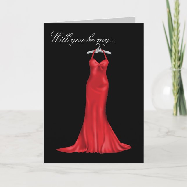 Var mitt Bridesmaid eller Maid of honor-kort Inbjudan (Framsida)