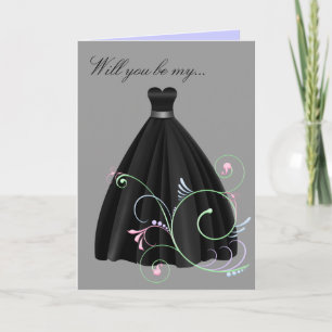 Var mitt Bridesmaid eller Maid of honor-kort Inbjudan