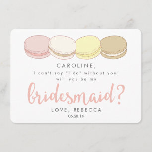 Var mitt Bridesmaid-kort   Fransk Macarons Inbjudningar