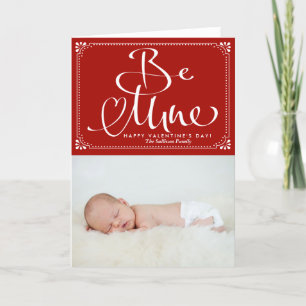Var mitt Calligraphy Photo Valentine Day Card Helgkort