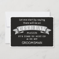 Var mitt Groomsman-kort - Lustigt öppet Pub