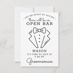 Var mitt Groomsman-kort - roligt Tack Kort