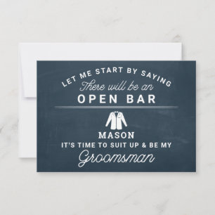 Var mitt Groomsman-kort - Rustic Tack Kort
