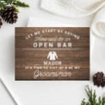 Var mitt Groomsman-kort - Rustic Wood Tack Kort<br><div class="desc">Lägg på frågan med det här humoristiska och charmerande platta kortet. Anpassa fronten med namn och baksidan med ditt eget personliga budskap. Redigera bara namn och meddelandet på baksidan, välj en kvantitet på 1 och lägg till i kundvagn. Skapa personlig-kort för hela bröllopsfesten! Det här är perfekt för alla bröllop!...</div>