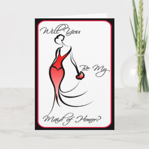 Var mitt inbjudningskort i Maid of honor Brudens s