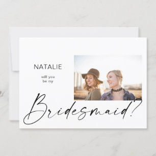 Var mitt lilla foto liggande i Bridesmaid Frieri i Inbjudningar