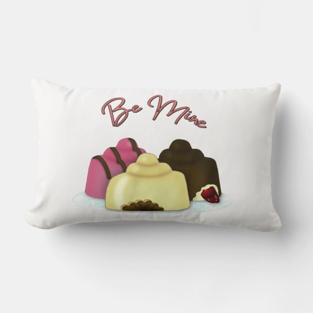 Var mitt på Alla hjärtans dag-godis Lumbarkudde (Framsida)