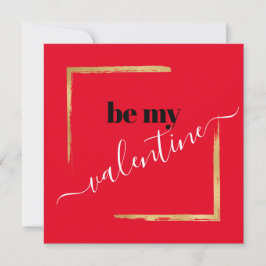 Var mitt Valentine Anpassningsbar Red Typography C Julkort