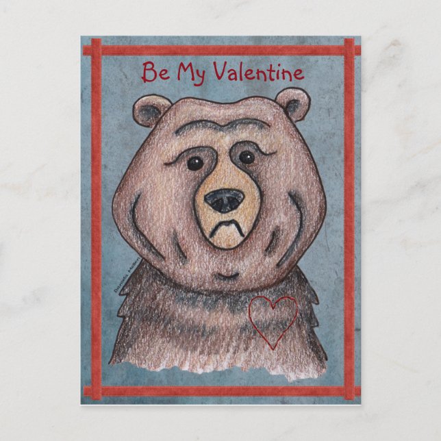 Var mitt Valentine Bear-vykort Helg Vykort (Framsida)