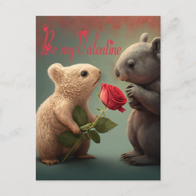 Var mitt Valentine Card Vykort (Framsida)